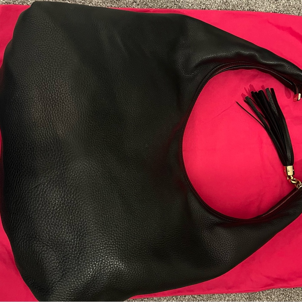 Black Gucci Hobo Embossed Large Bag - Picture 7 of 9